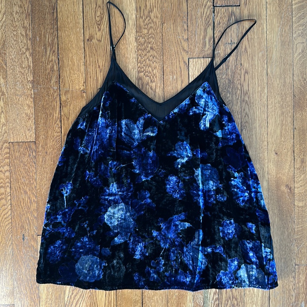 Velvet Black and Blue Top from Lucky Brand
